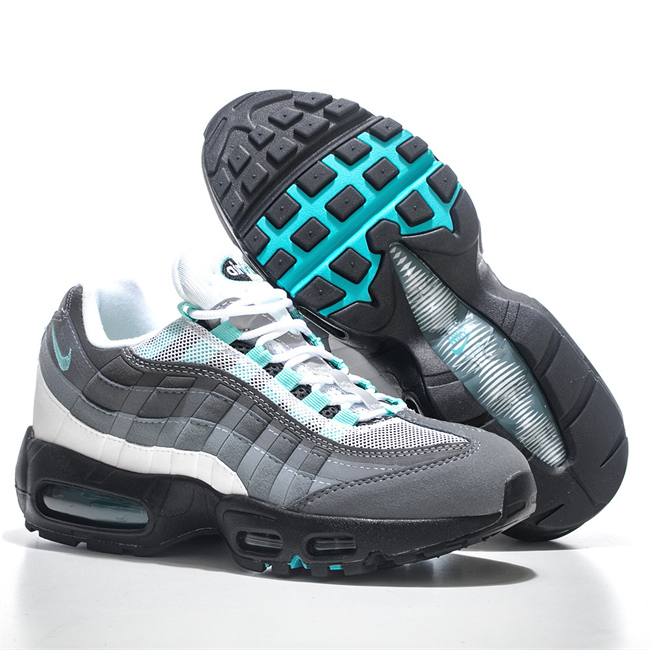 Men's Hot sale Running weapon Air Max 95 Grey/Black Shoes 091
